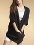 Damen-Rollkragenpullover – Langarm hochgeschlossen Danglebiges Material
